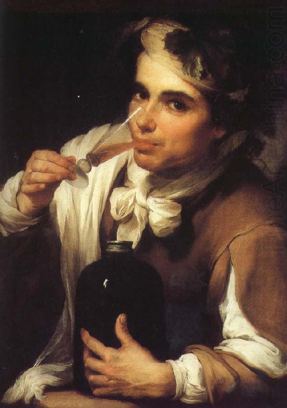 Bartolome Esteban Murillo Juvenile drinking china oil painting image